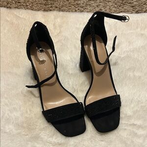 Kelly & Katie Black Sparkle Heels